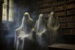 Ghostly apparitions in an ancient library.
