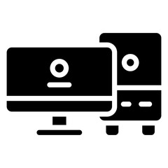 Fototapete - computer vector icon solid style. perfect use for logo, presentation, website, and more. modern icon design glyph style