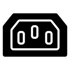 Fototapete - electric plug vector icon solid style. perfect use for logo, presentation, website, and more. modern icon design glyph style