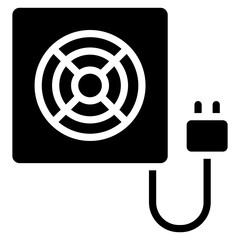 Fototapete - power supply vector icon solid style. perfect use for logo, presentation, website, and more. modern icon design glyph style