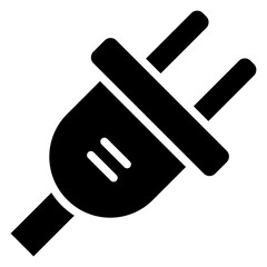 Fototapete - power cable vector icon solid style. perfect use for logo, presentation, website, and more. modern icon design glyph style