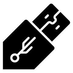 Fototapete - usb cable vector icon solid style. perfect use for logo, presentation, website, and more. modern icon design glyph style