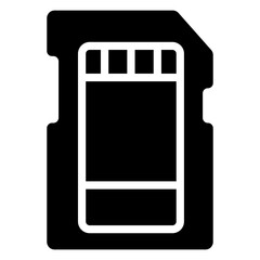 Fototapete - memory card vector icon solid style. perfect use for logo, presentation, website, and more. modern icon design glyph style