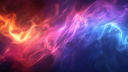 Poster - Decoration for wallpaper, desktop, poster, cover booklet. Print for clothes, t-shirt. Aurora colorful light energy image background