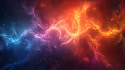 Poster - Decoration for wallpaper, desktop, poster, cover booklet. Print for clothes, t-shirt. Aurora colorful light energy image background