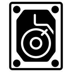 Fototapete - hard disk vector icon solid line style. perfect use for logo, presentation, website, and more. modern icon design glyph style