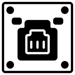 Fototapete - ethernet vector icon solid line style. perfect use for logo, presentation, website, and more. modern icon design glyph style
