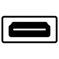 Fototapete - hdmi port vector icon solid line style. perfect use for logo, presentation, website, and more. modern icon design glyph style