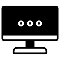 Poster - monitor vector icon solid line style. perfect use for logo, presentation, website, and more. modern icon design glyph style