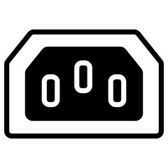 Aufkleber - electric plug vector icon solid line style. perfect use for logo, presentation, website, and more. modern icon design glyph style