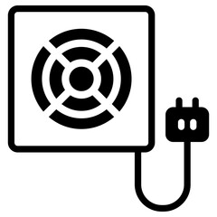 Poster - power supply vector icon solid line style. perfect use for logo, presentation, website, and more. modern icon design glyph style