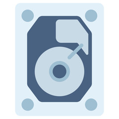 Fototapete - hard disk vector icon flat style. perfect use for logo, presentation, website, and more. modern icon design color style