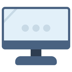 Poster - monitor vector icon flat style. perfect use for logo, presentation, website, and more. modern icon design color style