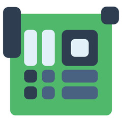 Fototapete - motherboard vector icon flat style. perfect use for logo, presentation, website, and more. modern icon design color style