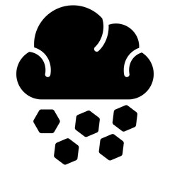 Wall Mural - Hail Weather Solid Icon