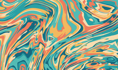 Wall Mural - Abstract psychedelic colorful marble pattern background