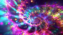 Here's An Image Based On Your Description Of An Abstract Background Featuring Circles And Various Other Shapes With Vibrant Colors And Energy This Illustration Evokes A Sense Of Motion, Magic, And Ene