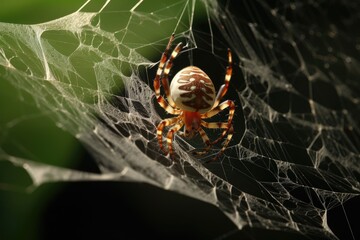 A spider wrapping its prey in silk.