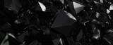 Fototapeta Sawanna - Black crystals, closeup macro detail - abstract crystalline background. Generative AI