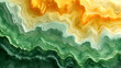 Abstract Topographic Lines in Vivid Orange and Green Hues