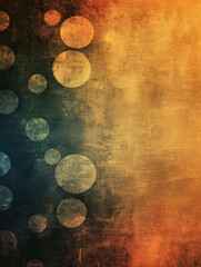 Canvas Print - Colourful bokeh lights on a vibrant orange and yellow gradient.