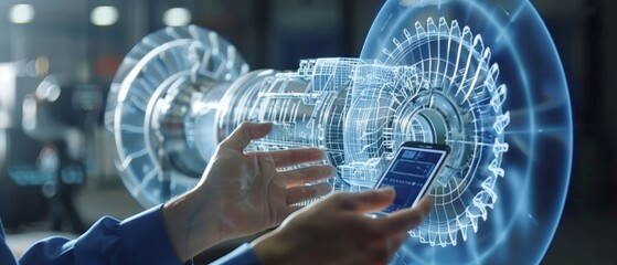 Poster - A virtual mixed reality application is developed by two engineers using augmented reality holographic projection.