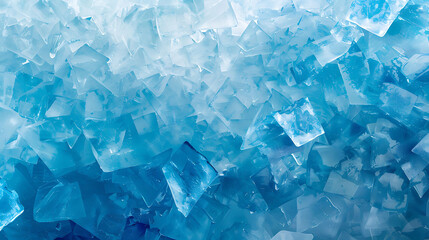 Wall Mural - Geometric Blue Ice Texture Background