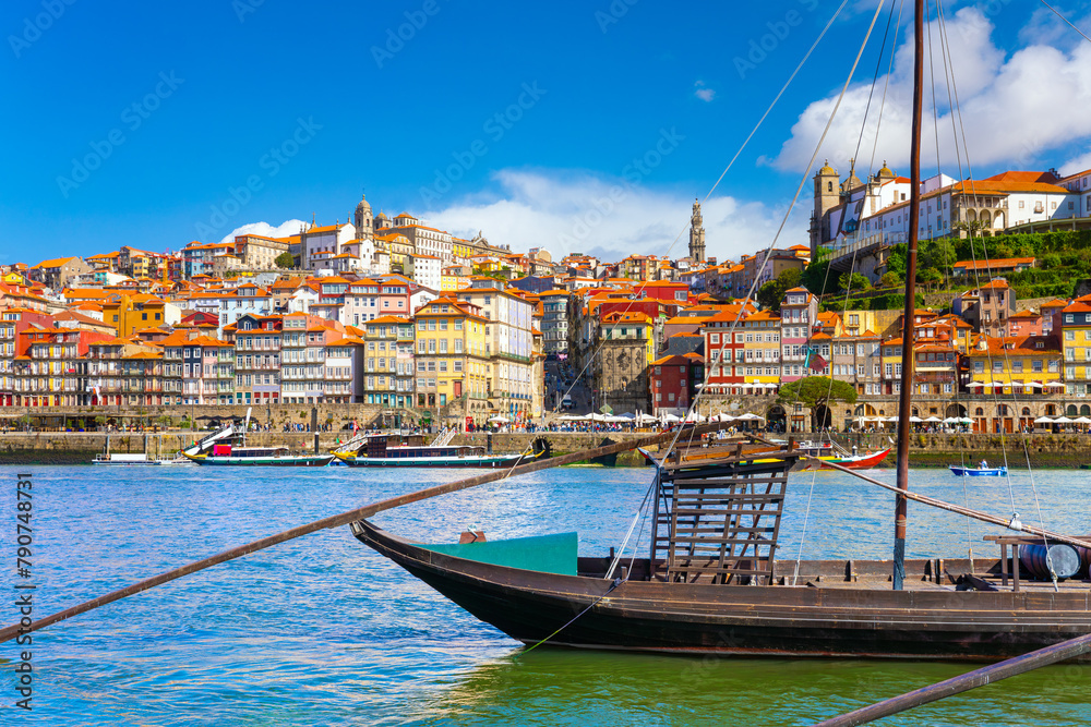 Beautiful view of the city of Porto on a beautiful summer day. Porto, Portugal