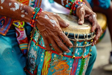 hands man playing drum.