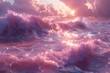 Relaxing Psychedelic Sunset: Soft Cosmic Waves with Spiritual Aura