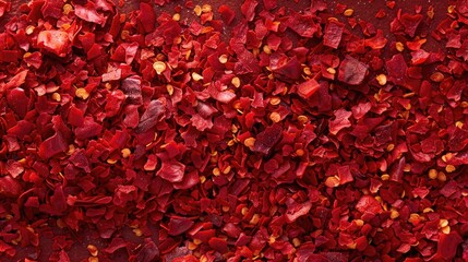 Sticker - Top view of red paprika on a ground surface