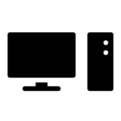 Poster - desktop computer icon 