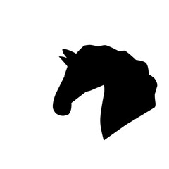 Canvas Print - Horse Head Silhouette 