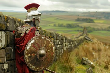 Wall Mural - Roman Soldier Defending Hadrians Wall