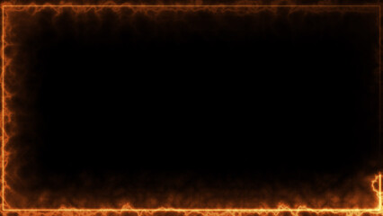 Wall Mural - abstract glowing neon light rectangle frame icon background illustration 4k.