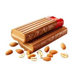 Wall Mural - Delicious KitKat Isolated On White Background