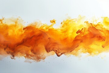 Poster - Vibrant, abstract image capturing the essence of flames with a dynamic interplay of orange and yellow hues
