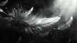 Ethereal Feathers in the Shadows, generative ai