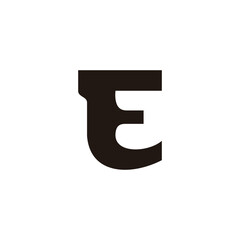 Wall Mural - letter e simple geometric curves logo vector