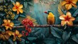 Nature's Canvas: Street Art Rainforest, generative ai