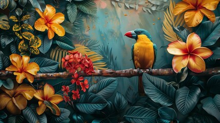 Sticker - Nature's Canvas: Street Art Rainforest, generative ai