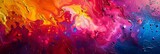Fototapeta  - Panoramic fluid art with a vibrant spectrum