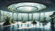 Futuristic interior in sci-fi style 21