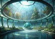 Futuristic interior in sci-fi style 10