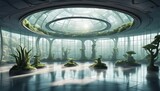 Fototapeta Przestrzenne - Futuristic interior in sci-fi style 21