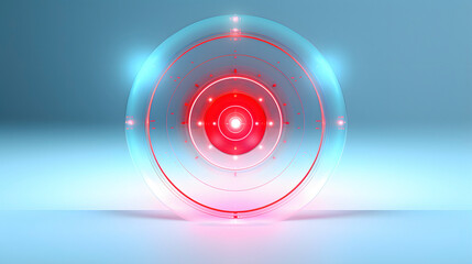 Wall Mural - Digital technology red blue lens abstract graphic poster web page PPT background