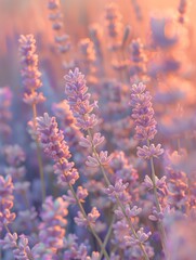 Poster - Subtle Peach and Lavender Harmony in Captivating Blend of Colors