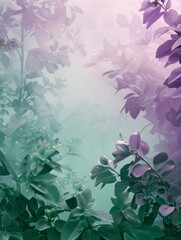 Poster - Soft Lilac and Mint Green Gradient Artwork Evoking Serenity and Calmness