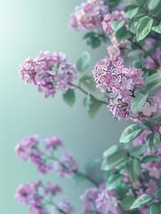 Poster - Soft Lilac and Mint Green Gradient Abstract Art - Serene Pastel Colors Painting
