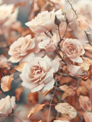 Poster - Muted Sepia and Rose Gold Tones CreateSense of Elegance and Serenity